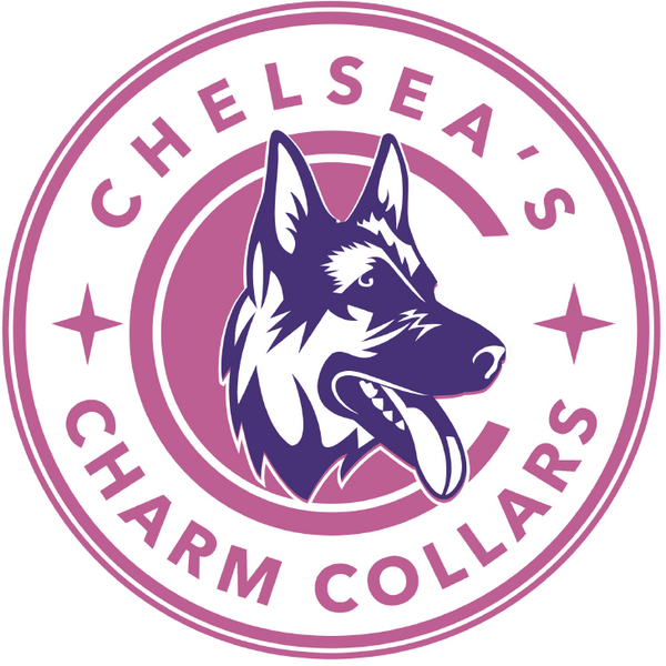 Chelseas charm collar logo.